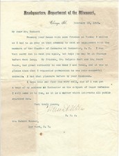Army Officer Nelson Miles Writes NY Publisher, Horse Breeder About Visit picture