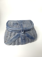 Vintage Ceramic Porcelain Purse Basket Trinket Bank picture