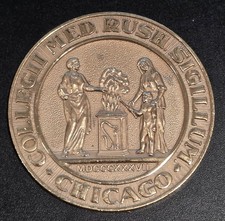 RUSH University Medical College Chicago Medal Medallion Paper Weight - RARE FIND picture