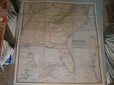 VINTAGE SOUTHEASTERN UNITED STATES MAP National Geographic February 1947 picture