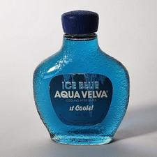 Vintage Aqua Velva Ice Blue After Shave 4 oz Beecham Glass Bottle Full picture