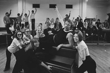 English choreographer Dougie Squires with BBC dancing singing grou- Old Photo picture