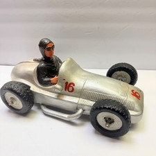 Vintage Mercedes Benz #16 Race Car Toy w/ Driver Formula Racing RARE 14