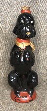 Cute Vintage 1940’s Garnier Liquor Black French Poodle Dog Decanter Cork Screw picture