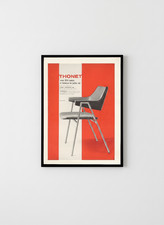 Thonet Furniture Advertising Poster - Retro Design - 24x36 Print picture