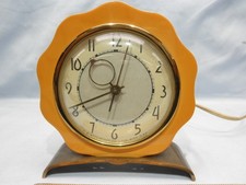 Exceptional Catalin Butterscotch 1940s McClintock 15D700 Electric Table Clock picture
