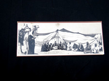Vintage Photo Desert Camp Tents Encampment Camel Arabs Middle Eastern Subjects picture