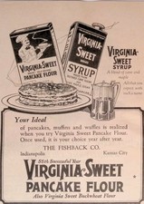 1925 Antique Print Ad Virginia Sweet Pancake Flour & Syrup Good Housekeeping Dec picture