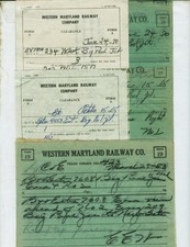 WESTERN MARYLAND RY. TRAIN ORDERS (15) BIG POOL JCT, MARYLAND 1950 - 1974. picture