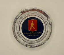 Vintage El Capitan Coffee Lithograph Glass Ashtray,  Lancaster Pa. 1960’s-1970’s picture