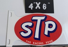 STP Porcelain Like Flange Paddle Sign Sales Service Station Race Auto Gas Oil picture