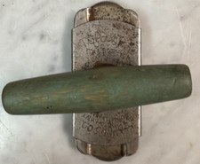 Vintage Edlund Co Burlington VT Jar Bottle Screw Top-Off Opener Green Wood TURNS picture