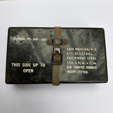  Vintage British Army Vehicle case maintenance Tin  1960s Era picture