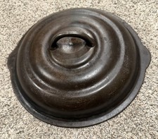 Vintage Ozark Crescent 10” Lid Only #285L  Cast Iron Chicken Fryer picture