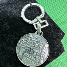 VINTAGE Keychain RX PHARMACY PHARMACIST Alchemist Pewter picture