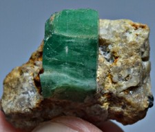56 Carat Natural Emerald Crystal On Matrix from Panjahir Afghanistan picture