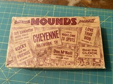 vintage Peter Paul MOUNDS 10 cent Candy Bar Box TV Radio Spots Cheyenne Rocky picture