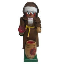 Vintage Steinbach Bacchus Monk Wine Maker Nutcracker S667 14” German Handmade Wi picture
