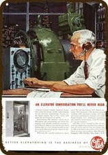 1951 OTIS ELEVATOR Company Engineer Vintage-Look DECORATIVE REPLICA METAL SIGN picture