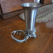 Jagermeister Deer Stag Head Pewter  & Stainless Steel Shot Glass picture