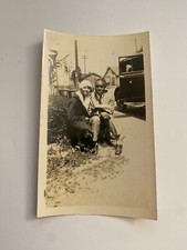 OE14) 1930s African American Family Couple Sitting on Curb Washington DC Photo picture