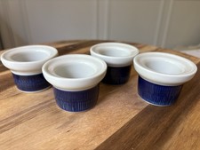 Vintage Rörstrand Koka Blue Egg Cups – Set of 4, 1950s Swedish Design picture