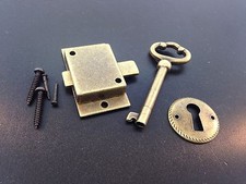 Grandfather Clock Door Lock Key Set Antique Finish picture