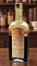 DR SHILOH’S SYSTEM VITALIZER PAPER LABEL MEDICINE BOTTLE CONTENTS NOS 1880S CURE picture