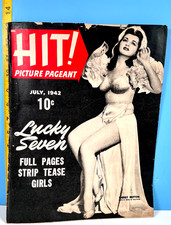 1942 July HIT Picture Pageant Lucky Seven Full Pages Strip Tease Girls Magazine picture