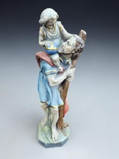 Vintage stoneware Statue Saint Christopher religious picture