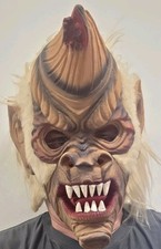 VTG Topstone Evil Unicorn Gorilla Werewolf w/ Horn Halloween Mask Rubber Horned picture