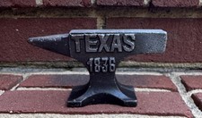 TEXAS 1836 Cast Iron Miniature Embossed Anvil - See Photos picture