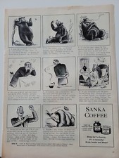 1942  Sanka  coffee  Bear has a pretty nice life vintage cartoon style ad  picture