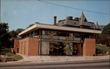 Brattleboro Vermont George J Brooks Library Main Street unused vintage postcard picture