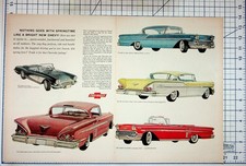 1958 Chevrolet Impala Bel Air Corvette Original Magazine Ad Vintage Cars picture
