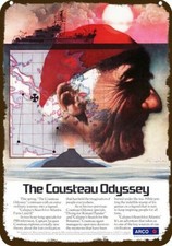 1978 JACQUES COUSTEAU Odyssey Calypso Vintage-Look DECORATIVE REPLICA METAL SIGN picture