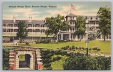 Natural Bridge Hotel Virginia Linen Postcard Tichnor Quality Views 1930s UNP picture