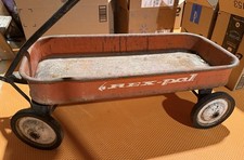 Vintage Rex Pal Red Metal Pull Wagon Kids READ picture