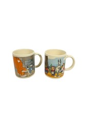 1993 Warner Bros Studio Store Looney Tunes Bugs Bunny Mug Pair Exclusive Vintage picture