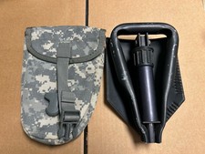 AMES US Military E TOOL ENTRENCHING TOOL SHOVEL & ACU COVER CASE POUCH VGC picture
