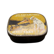 Vintage 1930s HMV His Master's Voice Gramophone Needles Tin Nipper Dog Half Tone picture