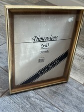 Intercraft Dimensions Gold New 8 x 10 Photo Frame Retro USA Vintage 90s Holder picture