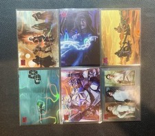 2025 Topps Chrome Star Wars Galaxy Magenta Lava /250 6 Card Lot picture