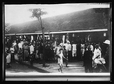 Photo:1910s Crowd Outside Building Street Scene Historical Photo Print picture