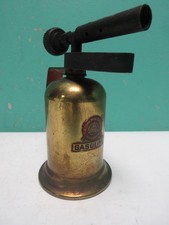 Vintage LENK Mfg. Mini Gasoline Blowtorch  Brass Blow Torch Red Handle USA picture