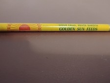 Vintage Golden Sun Feeds Advert Pencil Estherville Des Moines IA Sioux Falls SD picture