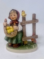 Goebel Hummel Chicken Licken # 385 TMK4 Figurine W Germany Girl With Baby Chicks picture