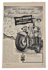 Vintage 1949 Harley-Davidson & Evinrude Advertisements From Popular Mechanics picture