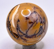 45mm Yellow Mookaite Jasper w/ Dendrites Sphere Polished Mineral Ball Australia picture