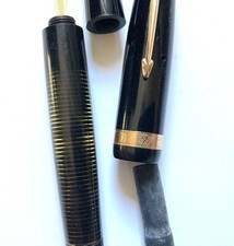Parker Vacumatic LAMINATED BLACK BARREL. CAP. PLUNGER STANDARD SIZE Sp or Repair picture